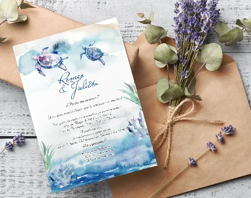 INVITACIONES DE BODA 51035 - INVITACIONES DE BODA MARINA