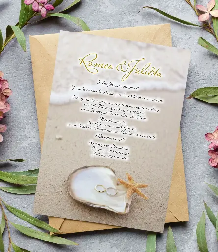INVITACIONES DE BODA 51036 - INVITACIONES DE BODA MARINA