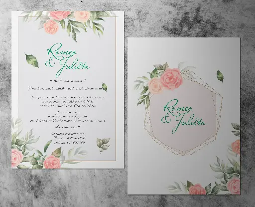 INVITACIONES DE BODA 52001 - INVITACIONES DE BODA FLORAL